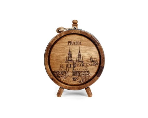 Kolba dębowa bez kranu, Praga, 3 litry