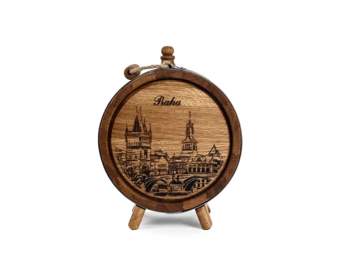 Kolba dębowa bez kranu, Praga, 3 litry