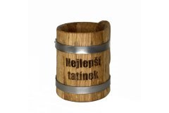 Drewniany kubek 0,5 l z czeskim napisem - dla najlepszego ojca